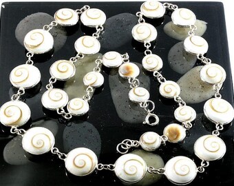 925 sterling silver and Shiva eyes, necklace -- 1416
