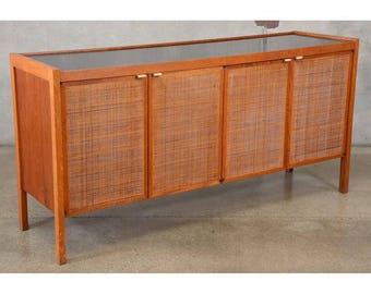 Large Cane Front Credenza by Founders (KLUJ4N)