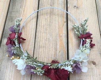 100% Real flower crown. Adult Bridesmaid flower crown.
