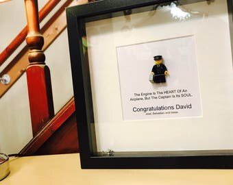 Pilot Gift - Lego Frame. Customable!