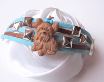 Yorkshire suede turquoise and gold bracelet