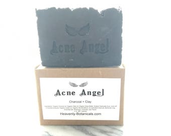 Acne Soap, Charcoal and Clay Soap, Blemish Soap, Organic Soap, Organic Coconut Oil Soap, Sea buckthorn oil soap, Skin clearing soap