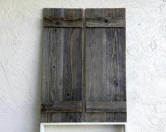Rustic Shutters Set Of 2 Door Barn Doors Wooden Decor Rustic Shutters Set Of 2 Door Barn Doors Wooden Decor
