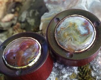 mexican crazy lace,blood wood plugs