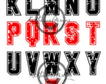 Font Svg, Sports Font Svg, Distressed Font Svg, Font Dxf, Font Eps, Distressed Alphabet Svg, Distressed Sports Font Svg