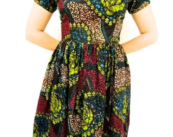 Africa Print Dress, African Clothing, African Dress, Ankara Dress, African Dresses for Women, Ankara Clothing, Flare Dress, Festival Dress