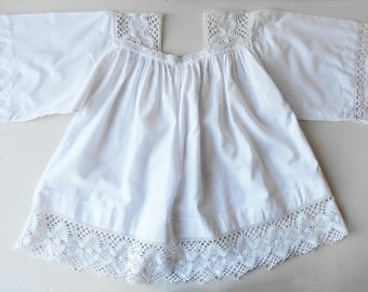 Antique French Choir-Boy Robe White Lace Chorister Garment Altar Boy