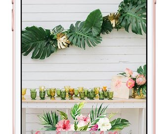 Tropical Bridal Shower Snapchat GeoFilter, Wedding Geofilter, Bachelorette Filter, Custom Snapchat Filter, Tropical Filter