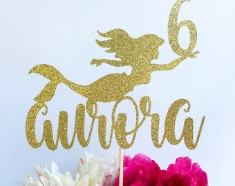 Mermaid cake topper | Ariel cake topper | The little mermaid cake topper | Under the sea cake topper | Mermaid party | Age cake topper