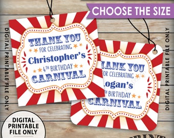 Thank You Tags Carnival Themed Party Circus Themed Carnival