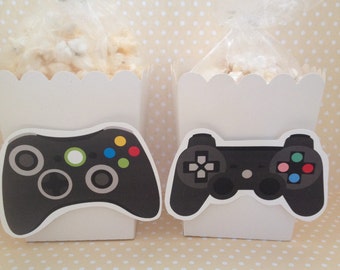 Video Games Party Popcorn or Favor Boxes - Set of 10