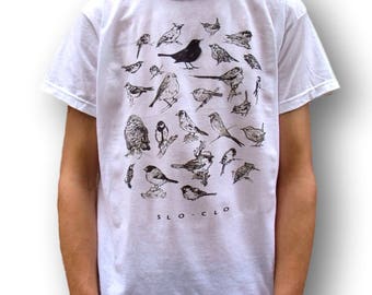 Men's Bird T-Shirt, Women's Bird T-Shirt, Bird Birthday Gift, Indie T Shirt, 90s Grunge T Shirt, Men's Indie Clothing, Bird Clothing, Sloclo
