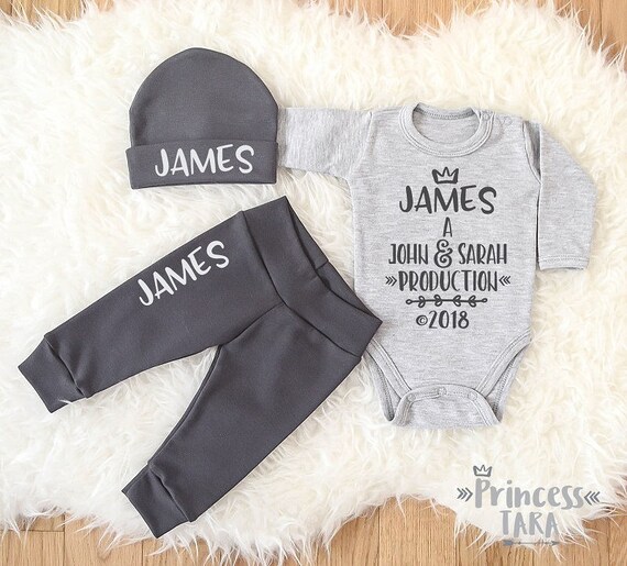 Personalized Baby Clothes. A Mom and Dad Cute Production Baby