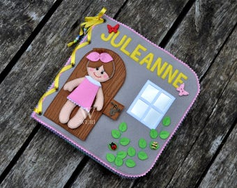 Dollhouse Quiet Book/ 12 pages/ Felt Quiet Book/ Busy Book/ Handmade/ Travel Toy/Personalized busy book/ Made to order