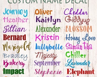 Custom Decal, Name Decal, Name Sticker, Custom Name Decal, Yeti Decal, Car Decal, Custom Sticker, Waterproof Name Label