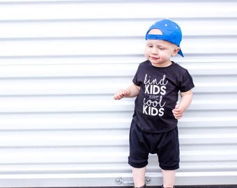 kind kids shirt, cool kids shirt, kindness shirt, kids shirt, boys shirt, girls shirt, monochrome shirt, birthday shirt, baby shirt