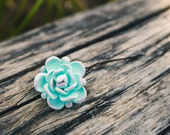 Mint succulent pin. Succulent brooch. Plant pin. Succulent jewelry. Succulent gift. Flower pin. Succulent plant. Wedding succulents