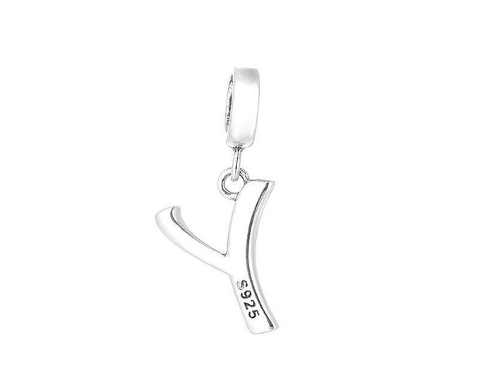 Letter Y Initial Pendant Charm - 925 Sterling Silver - Personalised Gift - Gift Packaging available - Birthday Gift - Christening Gift