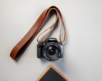Leather camera strap, personalized camera strap, camera straps, camera wrist strap, leather belt, camera neck strap, brown, free shipping