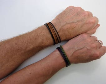 Leather bracelet men, couples bracelet, his and her bracelet, mens bracelet, gift for men, mens leather bracelet