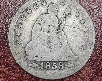 1854 o Liberty Seated Half Dollar Variety 4 Arrows at Date