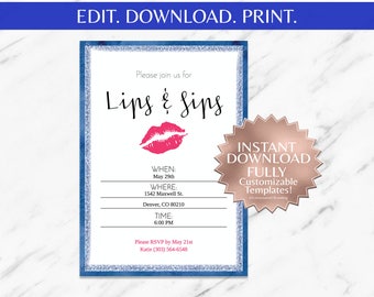 Lip And Sip Invitation 4