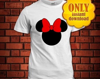 Minnie Mouse Bow Ears SVG DXF Vector Cut File Cricut Design Silhouette Cameo Decal Vinyl Disney Party Stencil Heat Transfer Iron On Tshirt