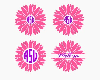 Download Flower monogram svg | Etsy