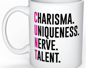 Charisma. Uniqueness. Nerve. Talent. - RuPaul's Drag Race, Queer, LGBT, Catchphrase Mug