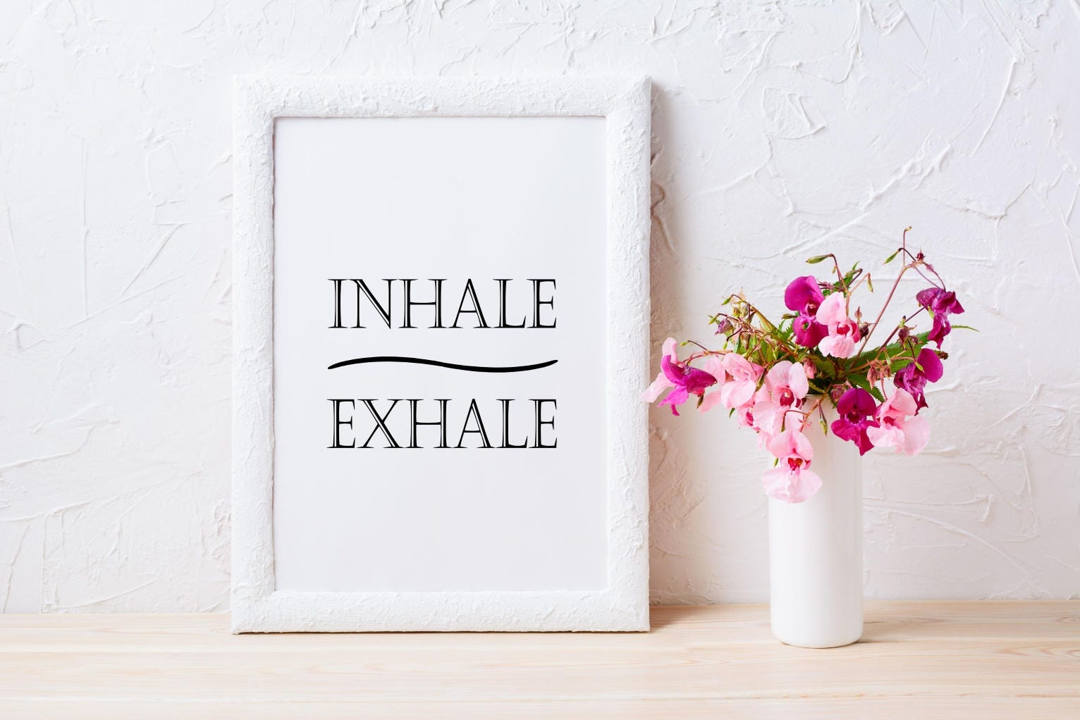 Inhale Exhale Print Instant Download Art Minimalist