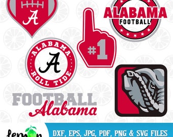 Alabama Football SVG, Alabama Roll Tide DXF, Alabama Monogram, Instant Download, Football Alabama DXF 20