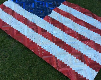Log Cabin Flag Quilt pattern