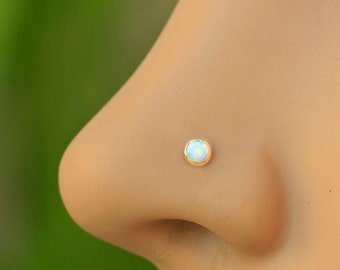 Nose Stud,nose stud gold,nose stud opal,nose stud 22g,tiny nose stud,thin nose stud,gold nose stud,nose stud jewelry,nose studs