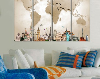 World Map Wall Decor map wall decor | etsy World Map Wall Decor map wall decor | etsy