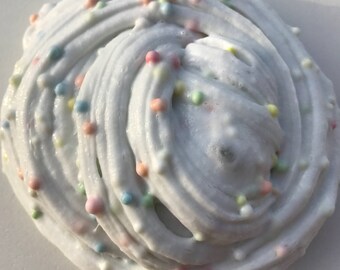 Medium rainbow floam white slime