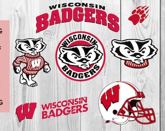 Wisconsin Badgers SVG, Wisconsin Badgers DXF PNG cutting file, Printable, T-shirt Design, Scrapbooking Clipart