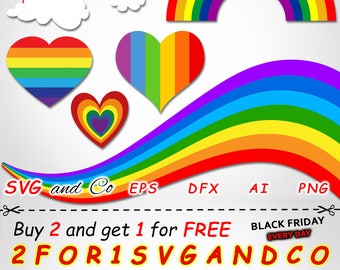 Download Rainbow svg | Etsy