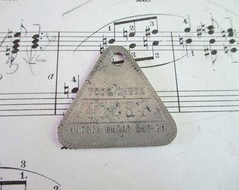 Vintage Hudson Motor Company Numbered Tool Check Tag