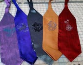 Steampunk Cravat - Dapper Groom Men's Ascot Embroidered Silk Handmade- Western Victorian Cowboy