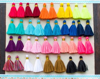 2 Inch Tassels, Mala Tassel, Gold Thread Tassel, Tassels For Jewelry, Cotton Tassel