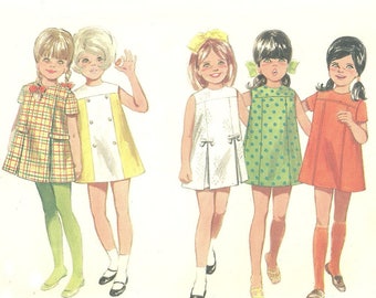 Girl's A Line Dress Pattern Butterick 4848 Unused FF Size 2 or Size 5