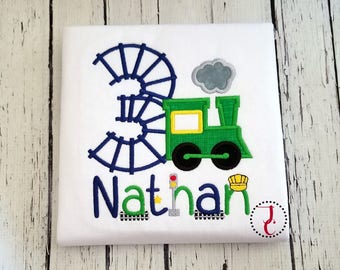 Train Birthday Shirt - Boys Birthday Shirt, Train Shirt, 1st Birthday Outfit, Train Party, Birthday Boy, Number Shirt, Train Party, Toddler