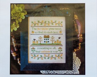 Country Cottage Needleworks | AUTUMN PUMPKINS | Sampler | Cross Stitch Pattern | Nikki Leeman | Counted Cross Stitch Pattern