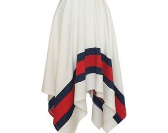 Sable Fleece Handkerchief Skirt - Heather Grey