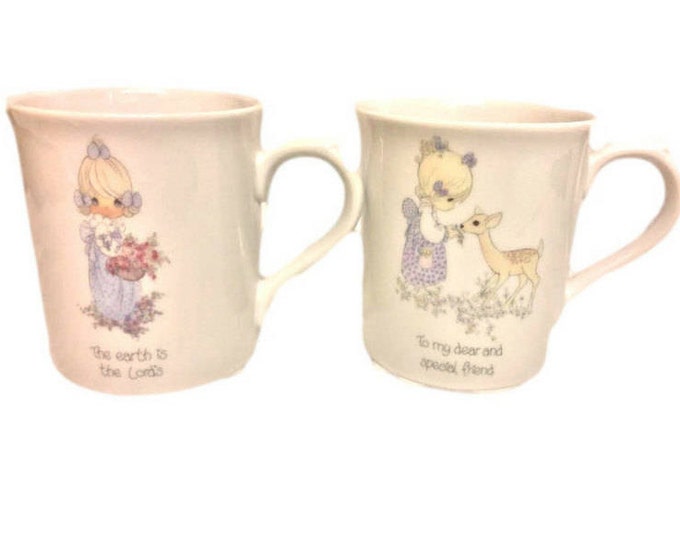 2 - Precious Moments Coffee Mugs, Cute Coffee Mugs For Friends, Enesco Coffee Mugs, Gift for Friend, Gift For Her, Gift For Christmas