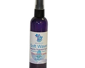 Soft Waves Beachy Scrunch Spray, Moisturizing Hair Texturizer, Coconut Vanilla