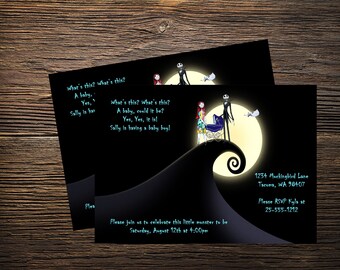 Nightmare Before Christmas Baby Shower Invitation