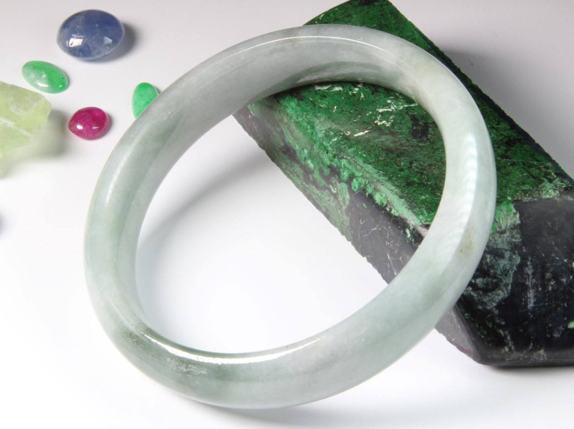 Jade Bangle size 57 natural jade bangle Myanmar grade A