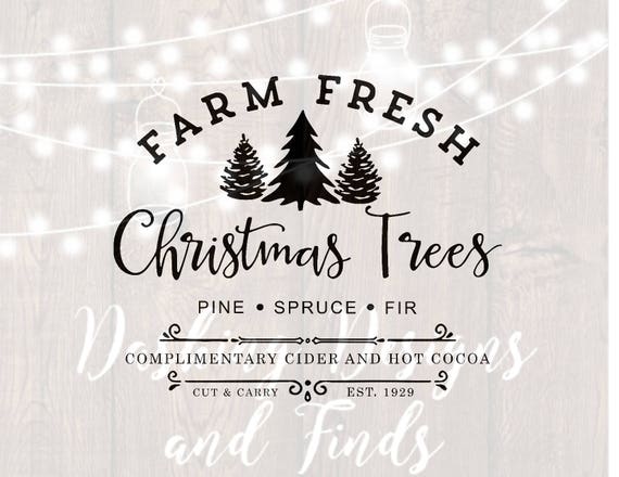 Download DIGITAL DOWNLOAD svg png farm fresh christmas trees merry