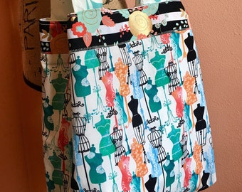 Dress Form Pattern Tote Bag